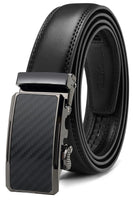 Sleek Ratchet Dress Belt for Men - Adjustable Leather Belt 1 1/4"