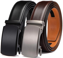 Men's Leather Belt Duo - Adjustable Dress & Casual