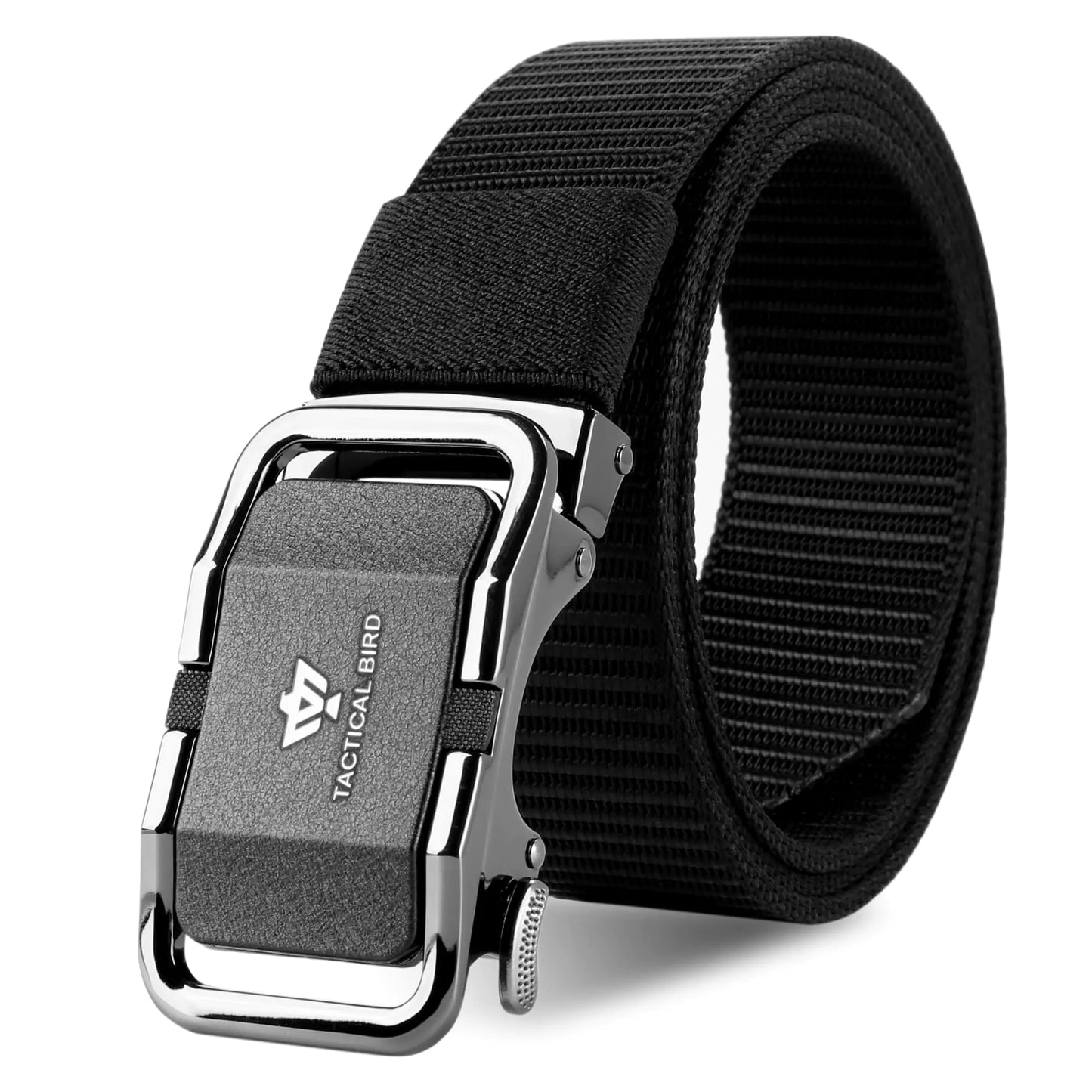 TACTICAL BIRD Nylon Tactical Belt for Man Breathable Webbing Hunting Work Duty Gun Military Belt with Quick Release High Strength Alloy Buckle