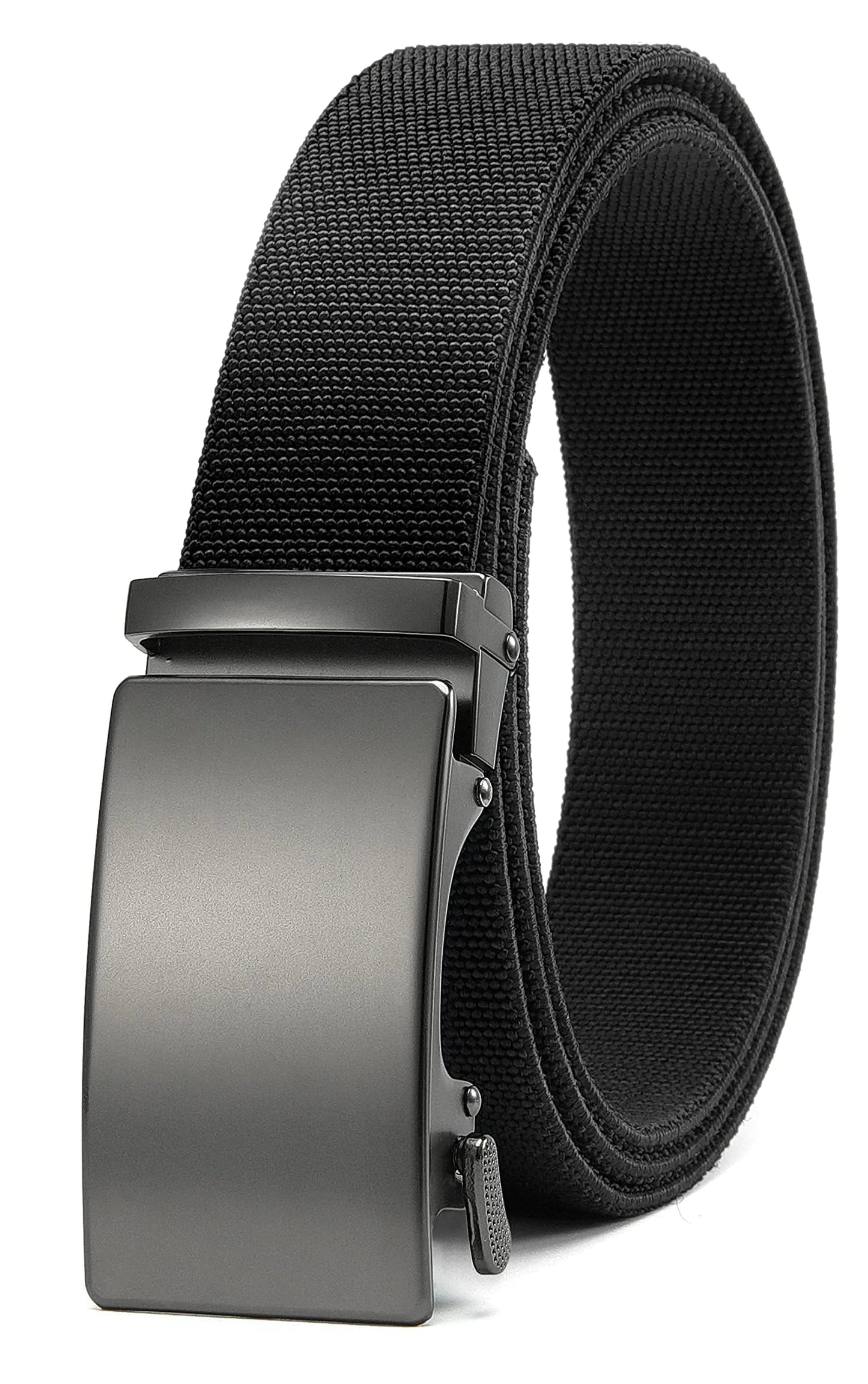CHAOREN Ratchet Elastic Belt for Men - Stretchable Golf Nylon Web Adjustable Belt 1 3/8" - for Casual Wear