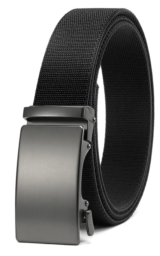 CHAOREN Ratchet Elastic Belt for Men - Stretchable Golf Nylon Web Adjustable Belt 1 3/8" - for Casual Wear